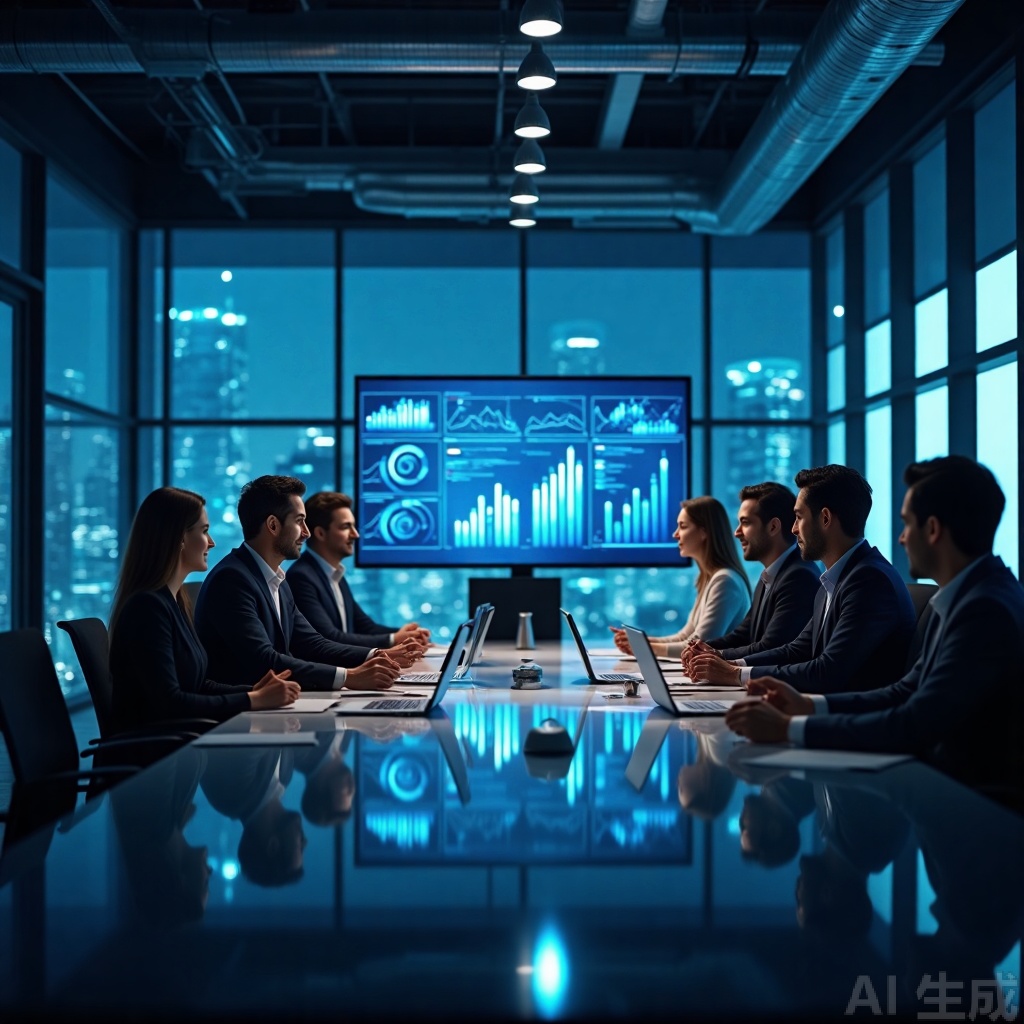 Team collaborating on AI solutions